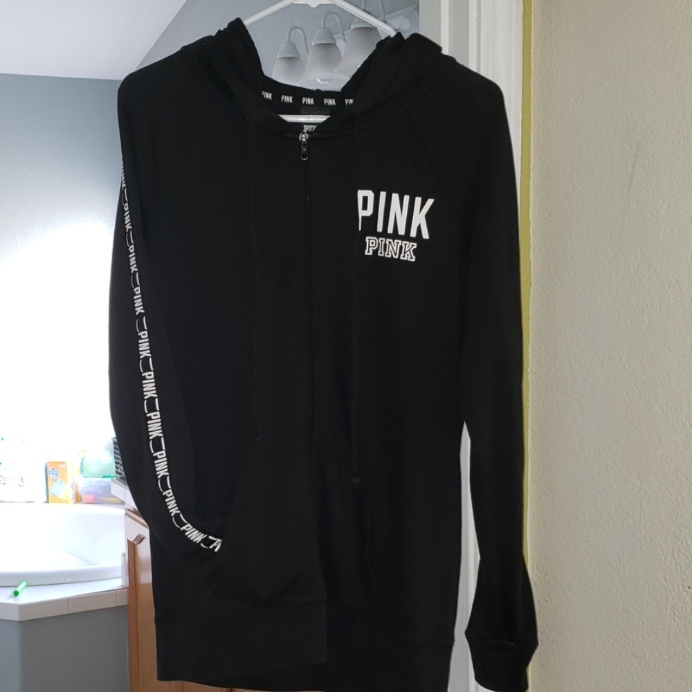 PINK zip up sweater